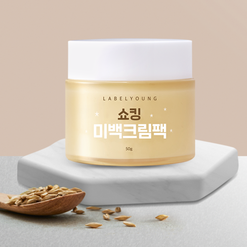 라벨영 뽀샤시 화이트닝,톤업미백케어/2in1미백크림팩/기미 주근깨완화에 도움 이미지 6