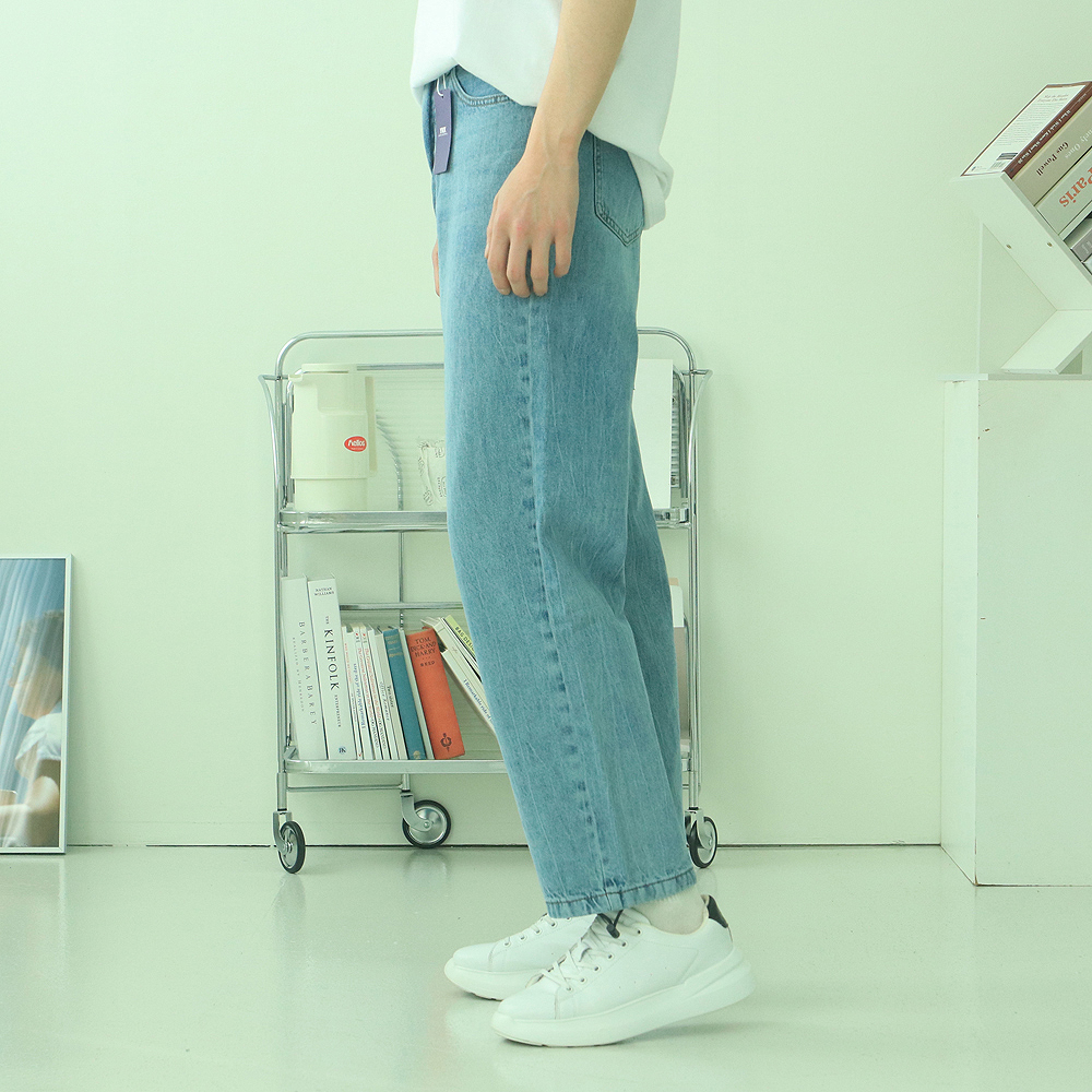 남자와이드청바지 빅사이즈 9부 10부 남자청바지 이미지 2