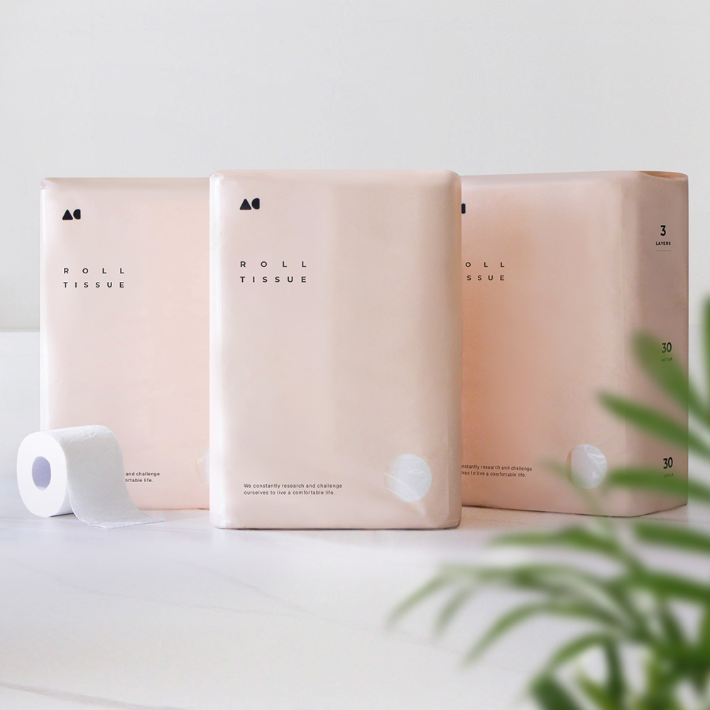 올챌린지 천연펄프 부드러운 3겹 화장지 30m 30롤 3팩