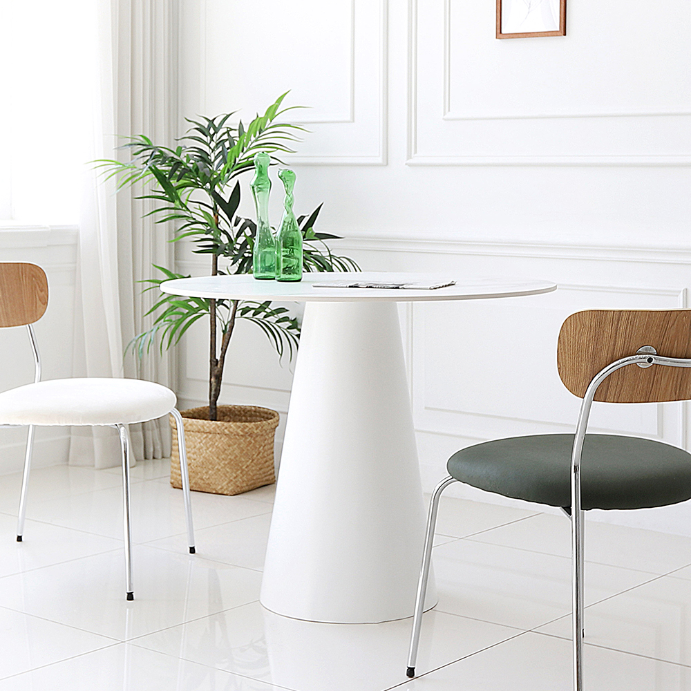 씨티 2인용 포세린 세라믹 원형 식탁 카페 티테이블 800 CL445