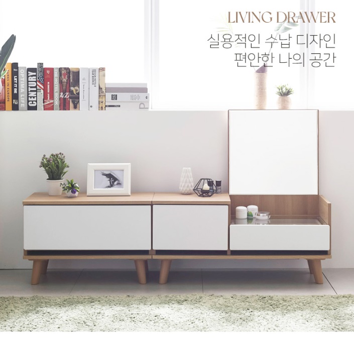 낮은 서랍장 양말 속옷장 안방 소형 서랍장 화이트 엔틱 서랍장 - 상세 이미지 2