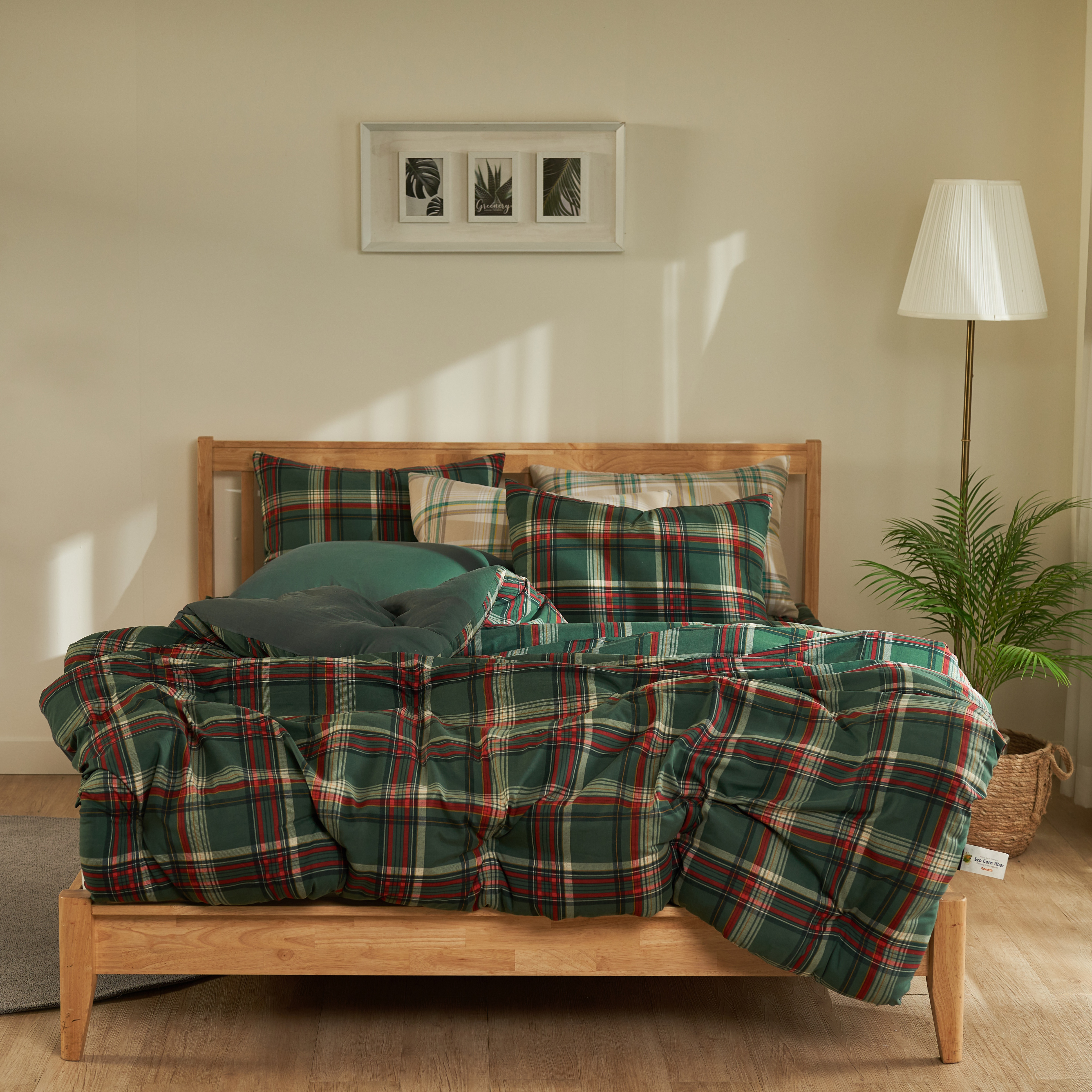 거실패드 겨울 누빔 면카페트 카펫트 바닥패드 체크무늬 SS