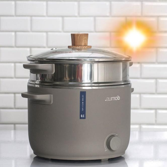 스텐 멀티쿠커 대용량 전기냄비 포트 만능 여행용쿠커