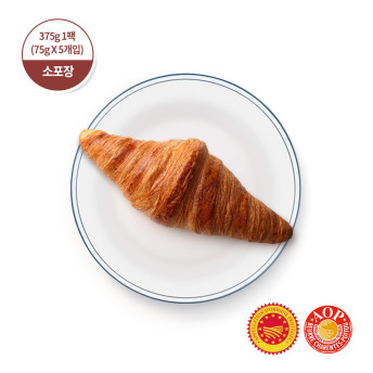 [소포장] AOP크로와상 75g 5개입 냉동생지 샤랑트푸아투크로와상 프랑스 AOP버터 - 상세 이미지 3