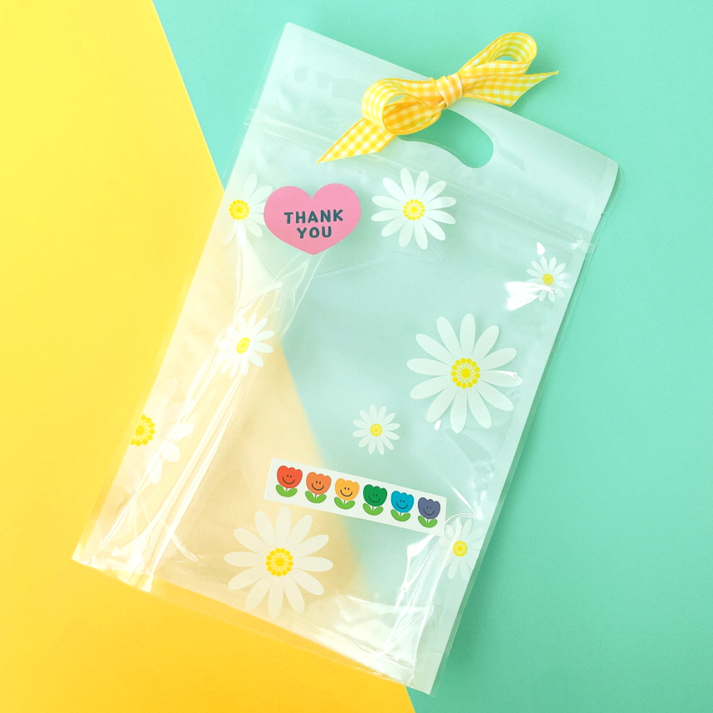 데이지 구디백 포장 지퍼백 어린이집 선물 포장 봉투 양말 간식 쿠키 실사용 후기 | 효과 있을까? - 대표 이미지