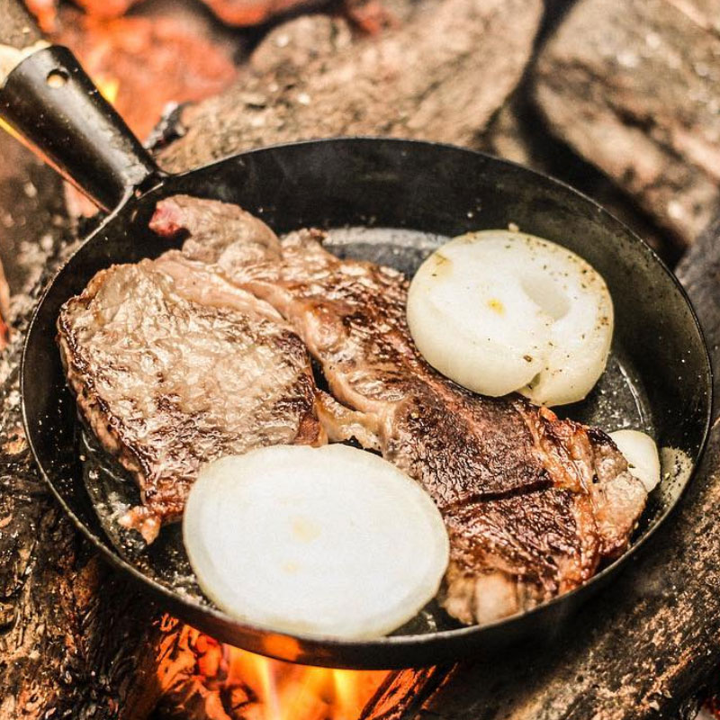 루엣비든 부시팬 캠핑 백패킹 후라이팬 부시크래프트 주물 구이 무쇠팬