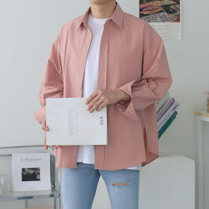 남자셔츠 벌룬핏 와이드카라 남성남방 남자오버핏셔츠 착용 후기 | 사이즈/핏 총정리 - 상품 이미지 1