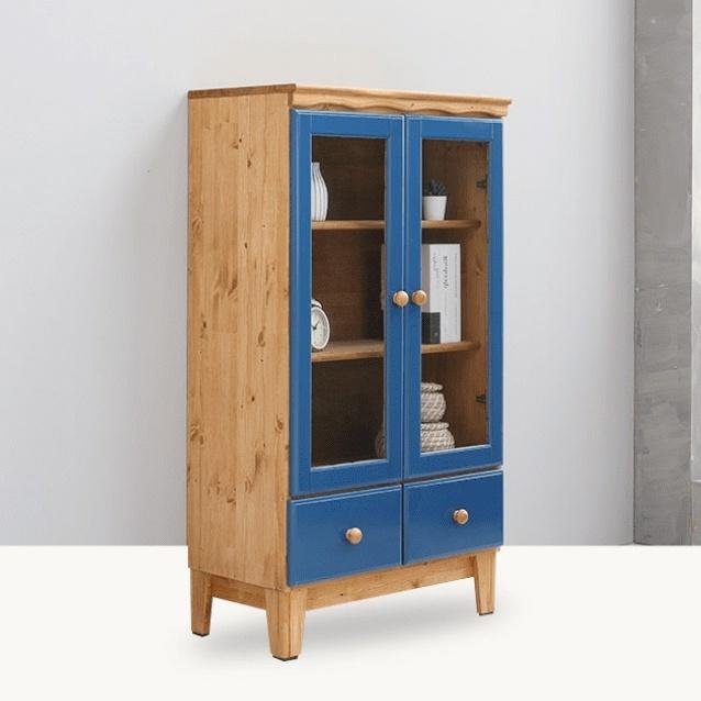 원목유리장식장 거실진열장 엔틱장식장 빈티지 인테리어장식장