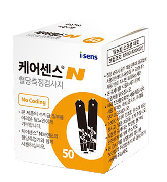 케어센스N 혈당측정기 1대+검사지 100매+침 100개+솜 100매