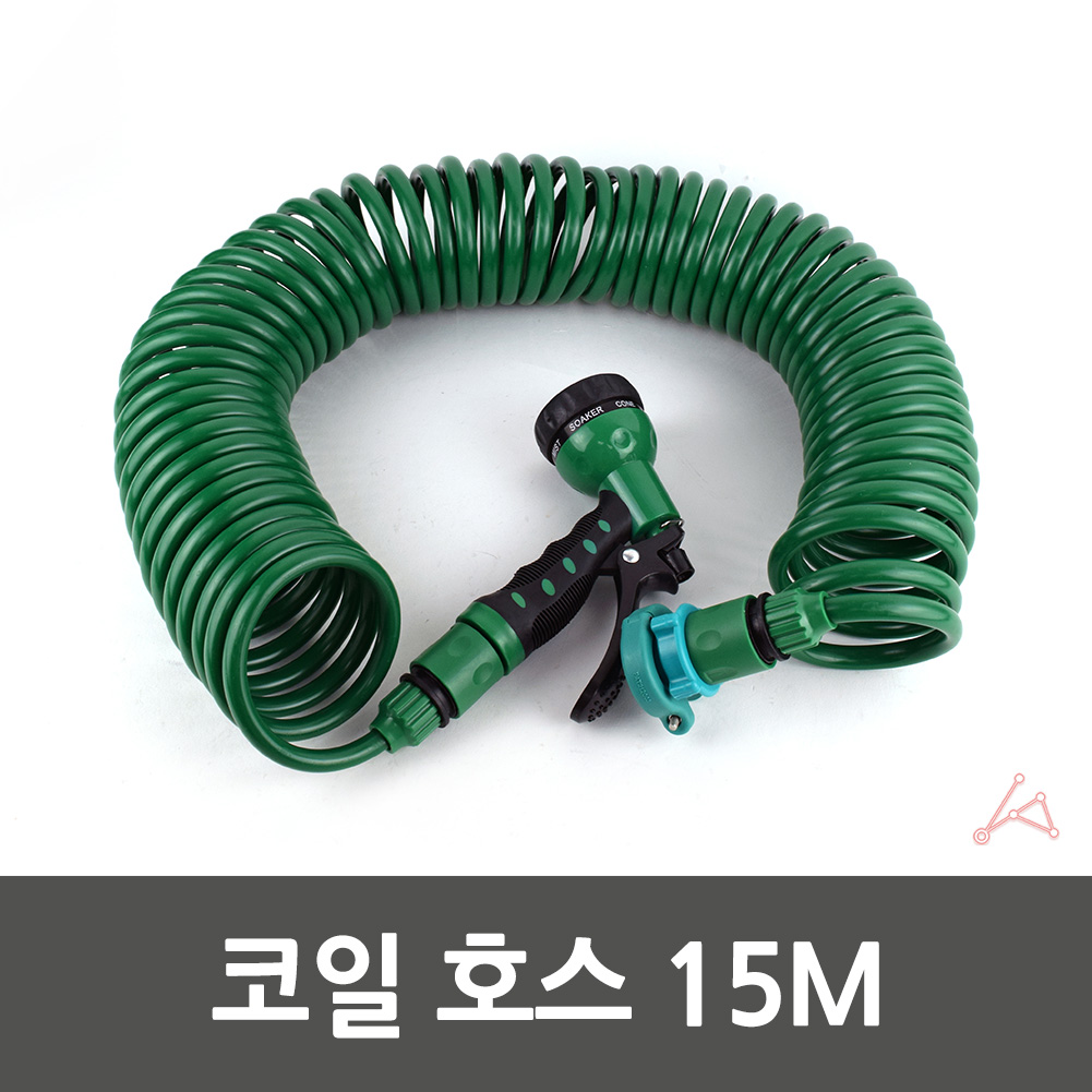 코일형호스 꼬임방지 베란다 물호스 청소용 수도 호수 15m - 상세 이미지 2