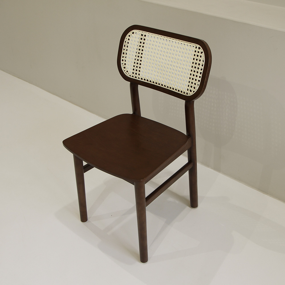 자야캠핑 카야니 천연 원목 카페 라탄 식탁 의자 월넛