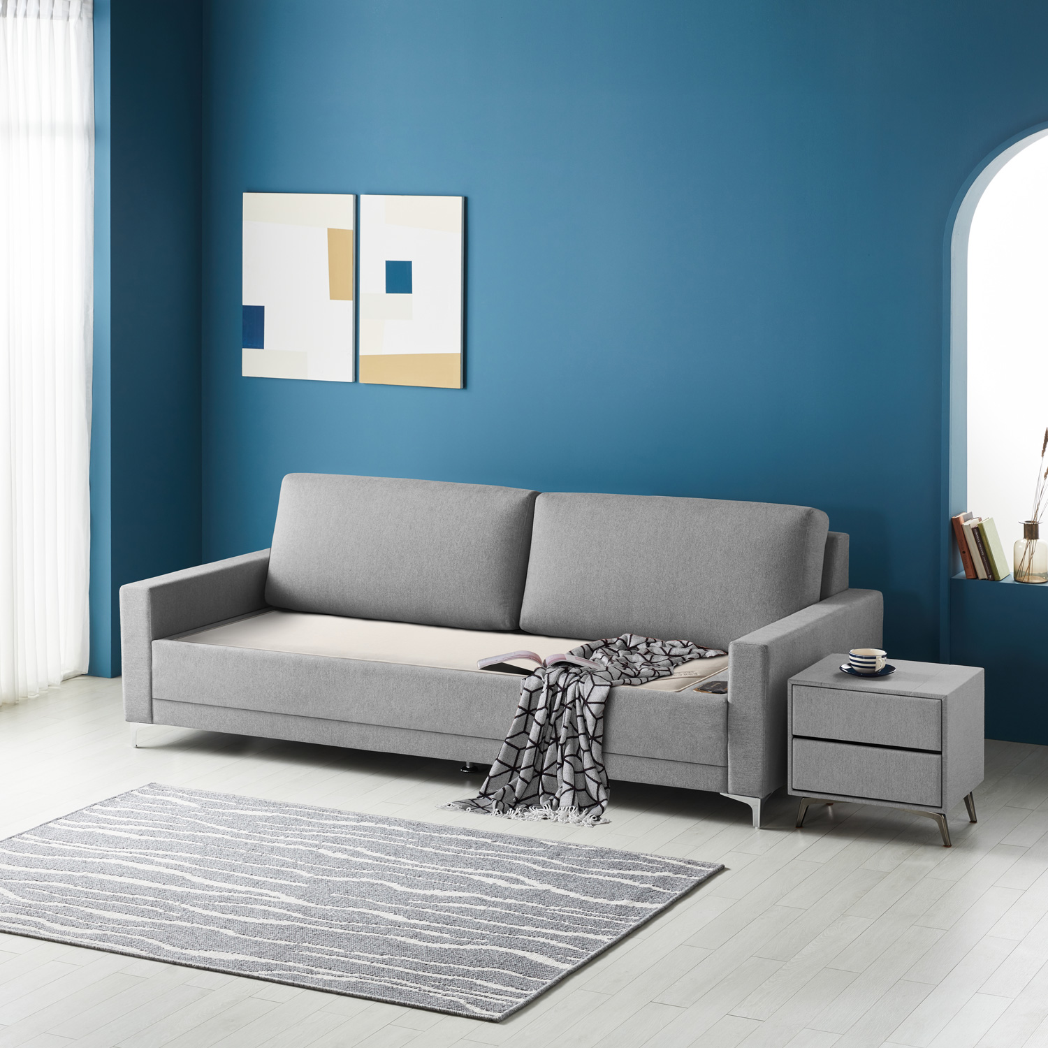 가보건강침대 황토 밀양흙침대 세라믹볼 세라믹스 돌침대 3인용 소파 F소피아SE