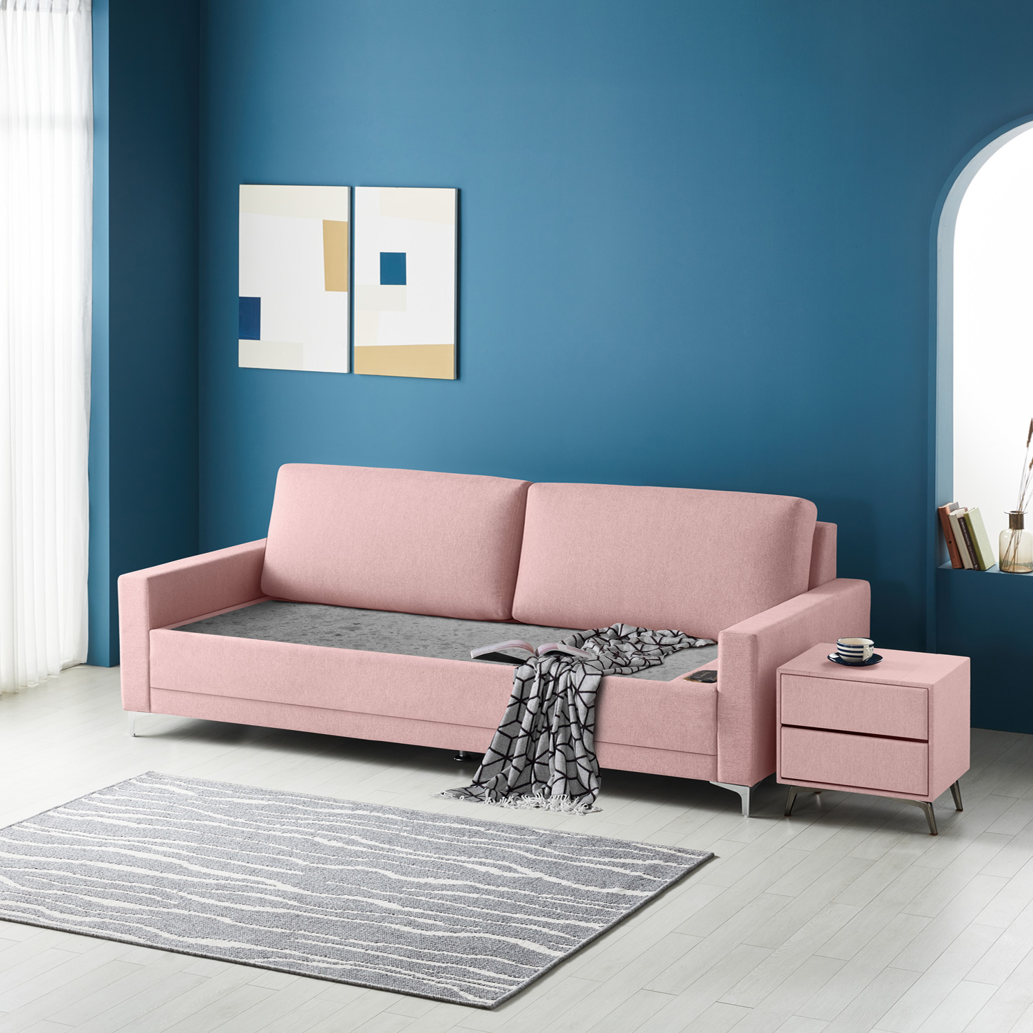 가보건강침대 황토 밀양흙침대 세라믹볼 세라믹스 돌침대 3인용 소파 F소피아SE