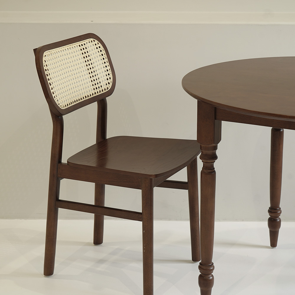 자야캠핑 카야니 천연 원목 카페 식탁 라탄의자 월넛