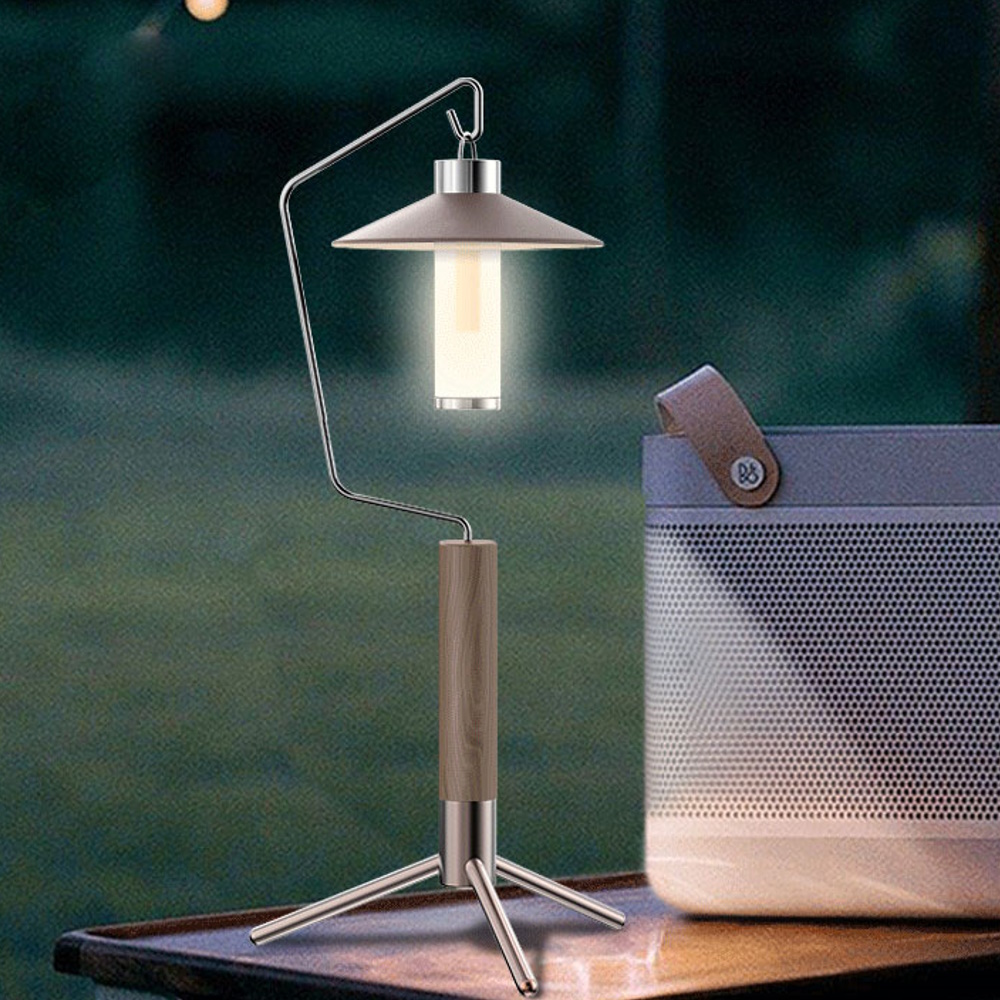 캠핑 랜턴걸이 스탠드 우드 테이블 삼각대 감성 호환 골제로 알리마