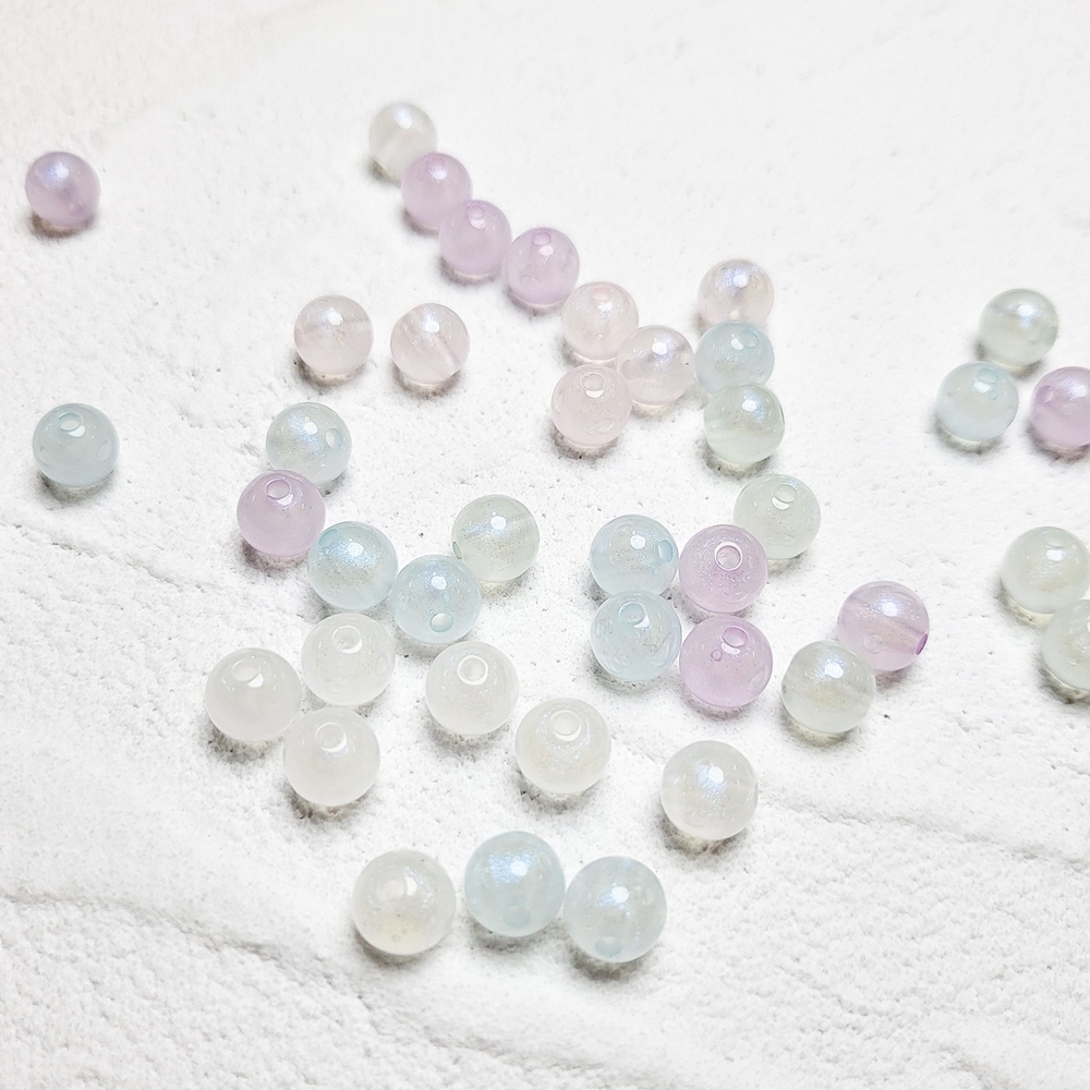 파스텔 펄 구슬 8mm 비즈공예 키링 열쇠고리 팔찌 슬라임 만들기