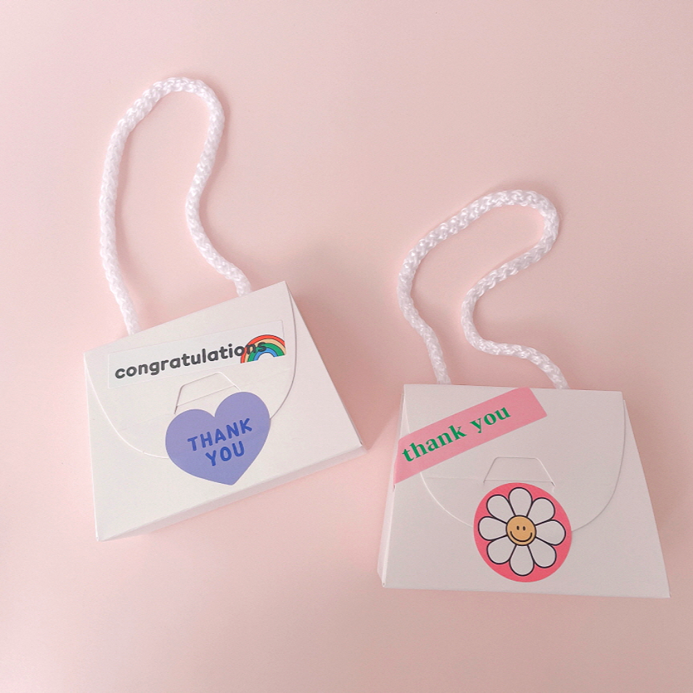 기프트 선물 상자 쿠키 구디백 포장 미니 종이 박스 손잡이 s 이미지 3