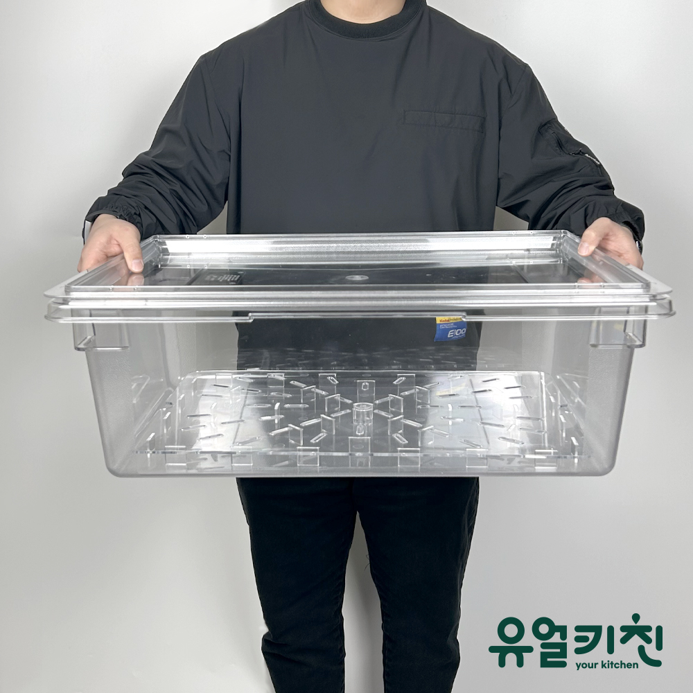 대형 식재료 보관통 투명 PC 업소용 야채통 소소 - 상품 이미지