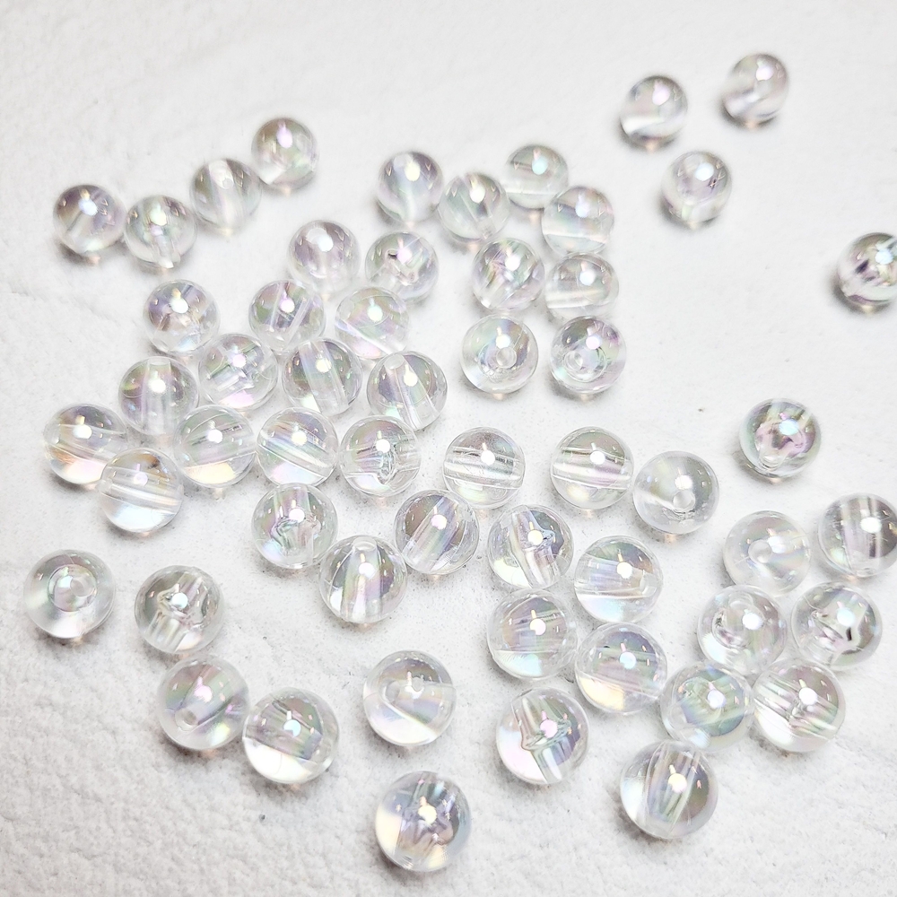 투명 오로라 구슬 비즈공예 키링 열쇠고리 팔찌 슬라임 만들기