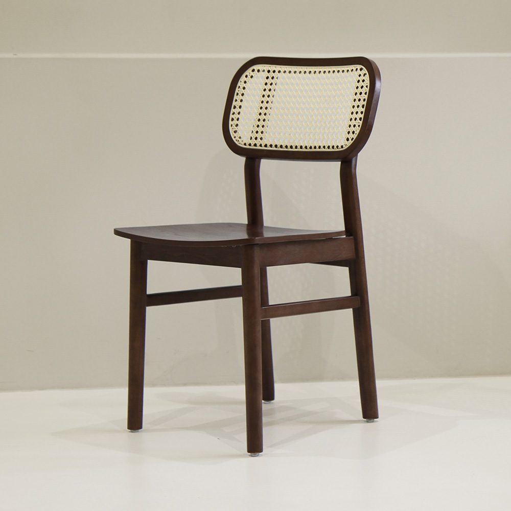 자야캠핑 카야니 천연 원목 카페 라탄 식탁 의자 월넛