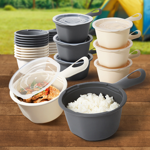 손잡이 쿡앤밥 275ml 10p 전자렌지용 냉동밥그릇 밥팩 - 상품 이미지