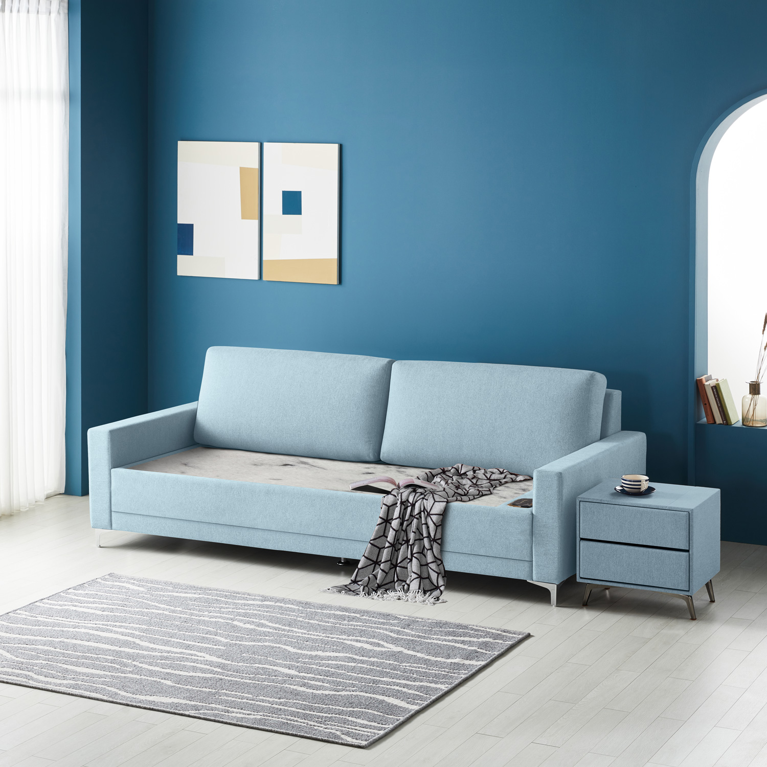 가보건강침대 황토 밀양흙침대 세라믹볼 세라믹스 돌침대 3인용 소파 F소피아SE