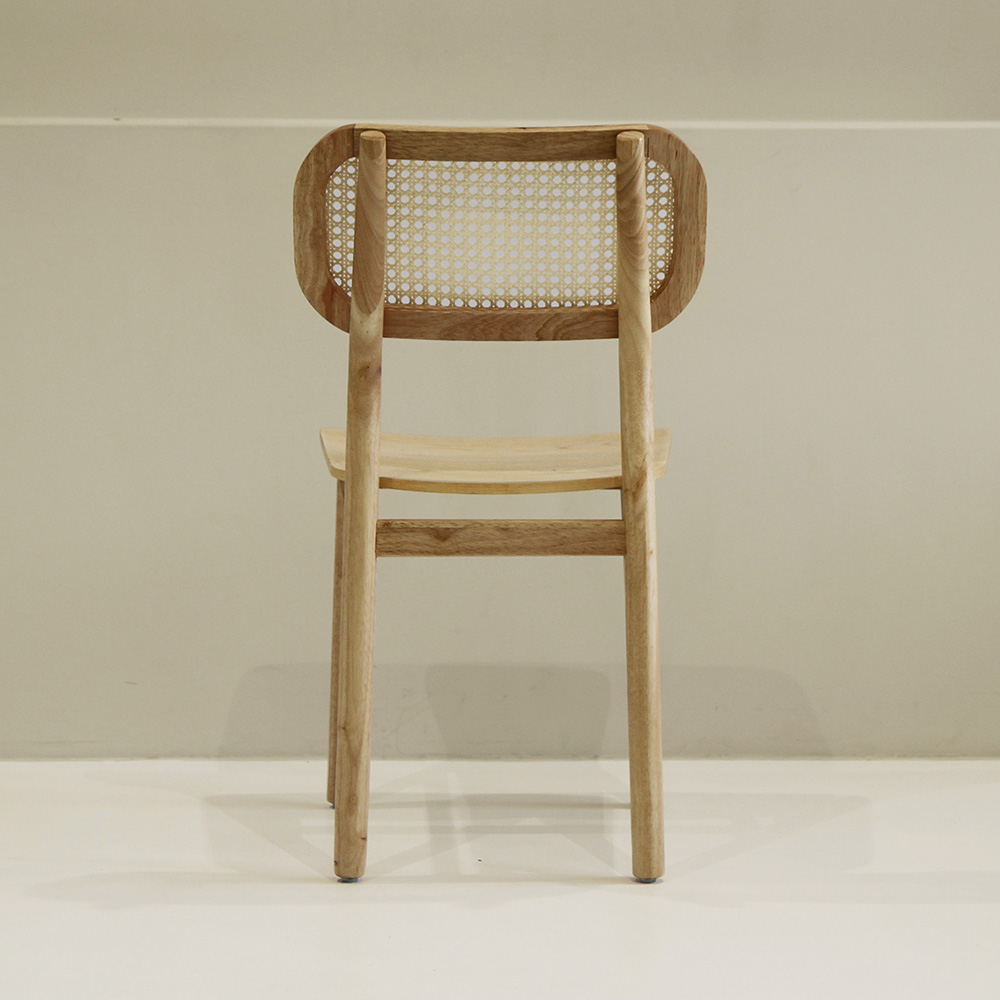 자야캠핑 카야니 천연 원목 카페 라탄 식탁 의자 내추럴