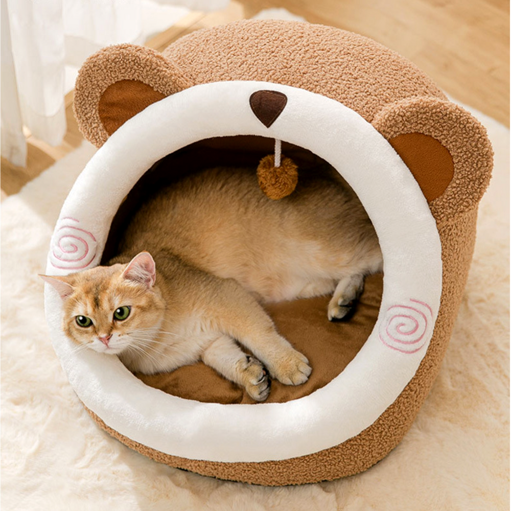 고양이 숨숨집 강아지 하우스 애견 동굴집 침대 텐트 곰돌이하우스 소형