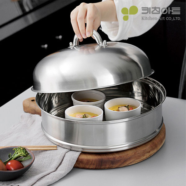 키친아트 인덕션 찜기 더블돔웍 인덕션용 2단 찜솥 28cm - 상세 이미지 5