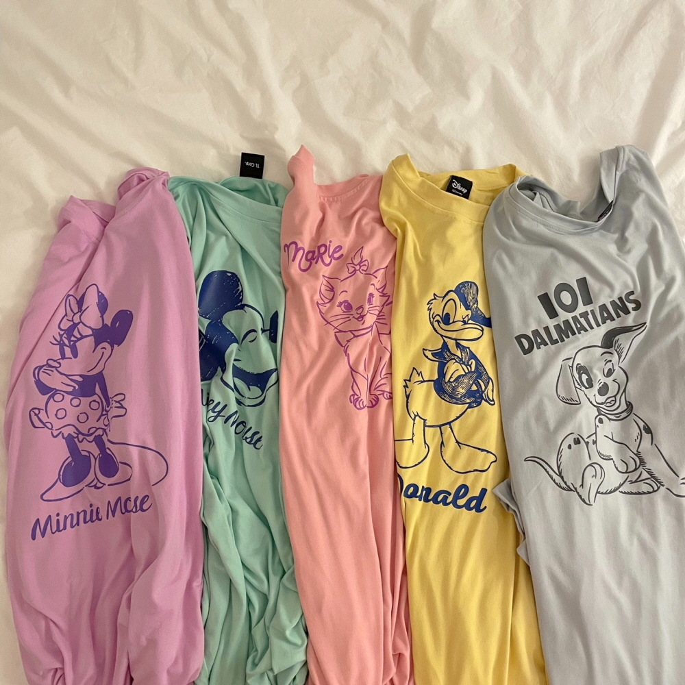 치즈 디즈니 파스텔 원피스 잠옷 빅사이즈 롱 파자마 파티 제품 이미지