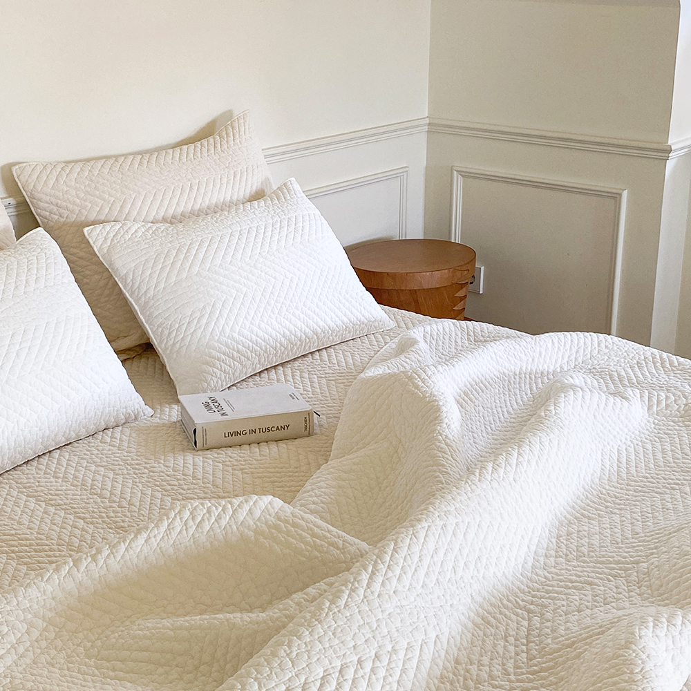 모제무드 트윌 오가닉 순면 고정밴드 이불패드 패밀리침대패드 Q