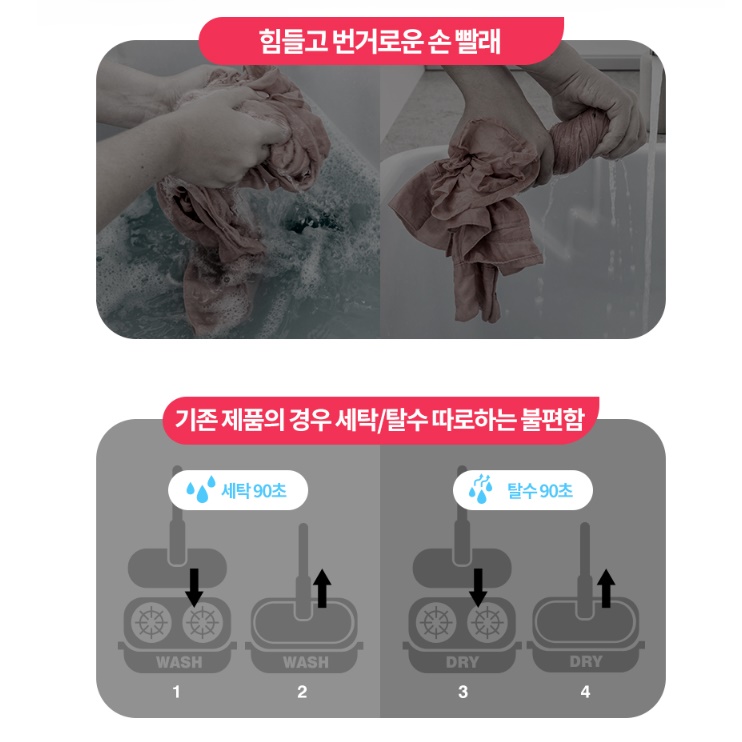 무선 듀얼 물걸레청소기 전동물걸레 아쿠아청소기 자동걸레 - 상세 이미지 5