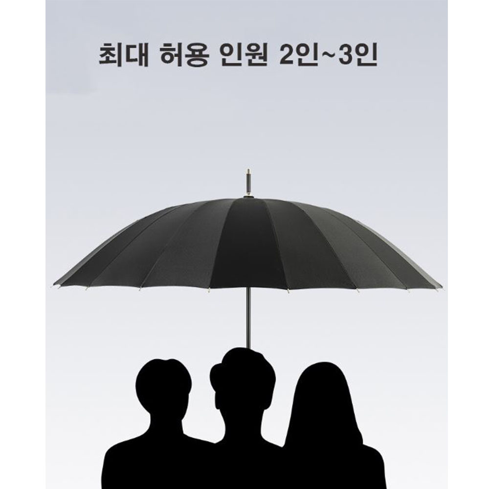 튼튼한 원터치 자동장우산 3중구조원단 원형손잡이 녹방지스틸 - 상세 이미지 4