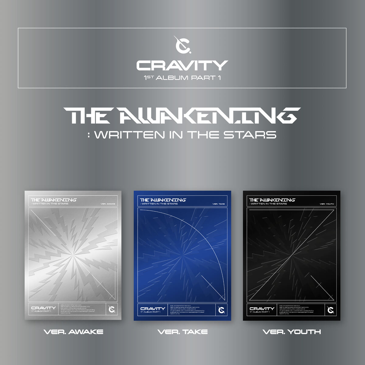 크래비티 앨범 1집 Written in the Stars CRAVITY Awake(그레이) 버전 - 상세 이미지 2