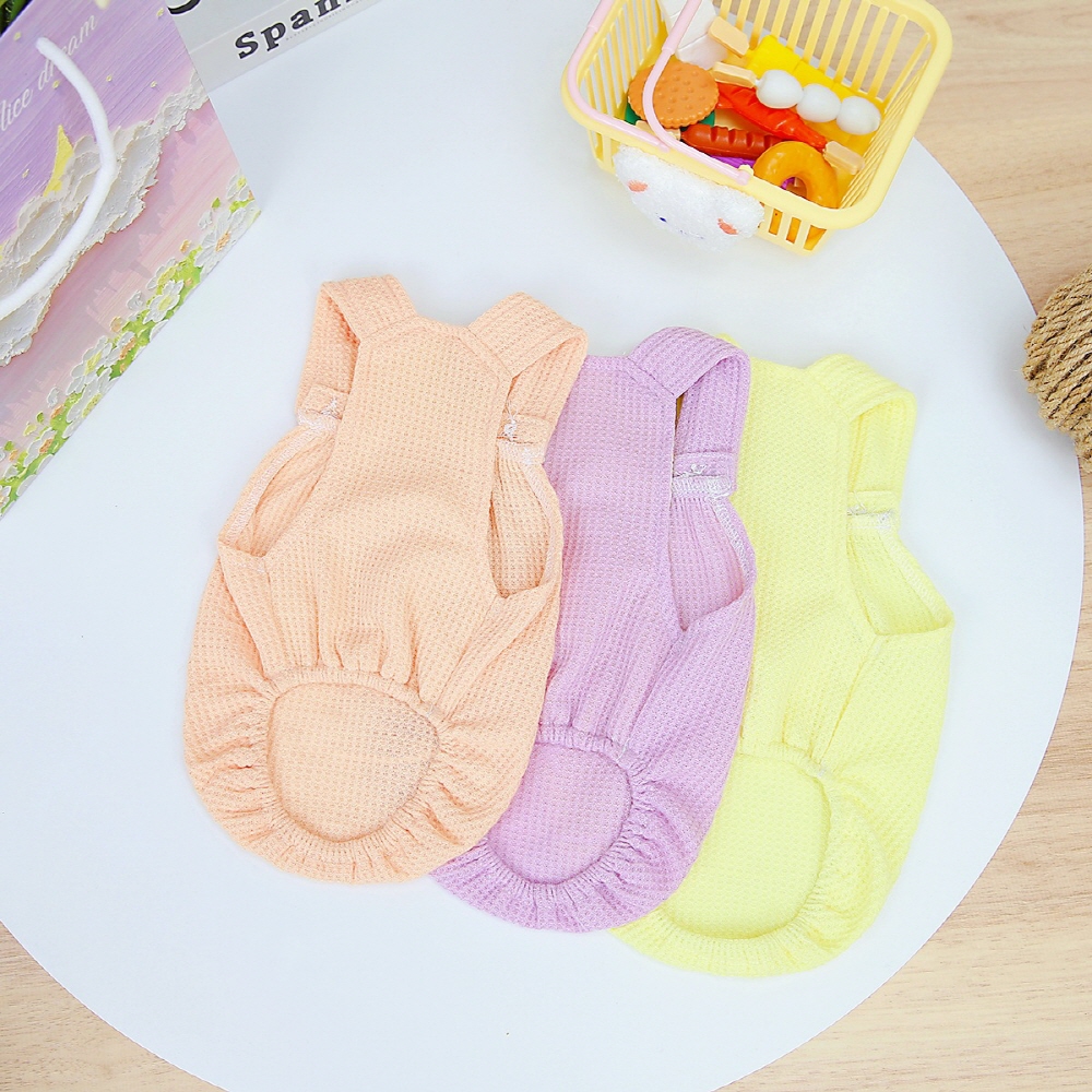 강아지 하네스 옷 곰돌이 멜빵 호박 원피스 봄 여름 애견 드레스 옐로우 S-2XL - 상세 이미지 4