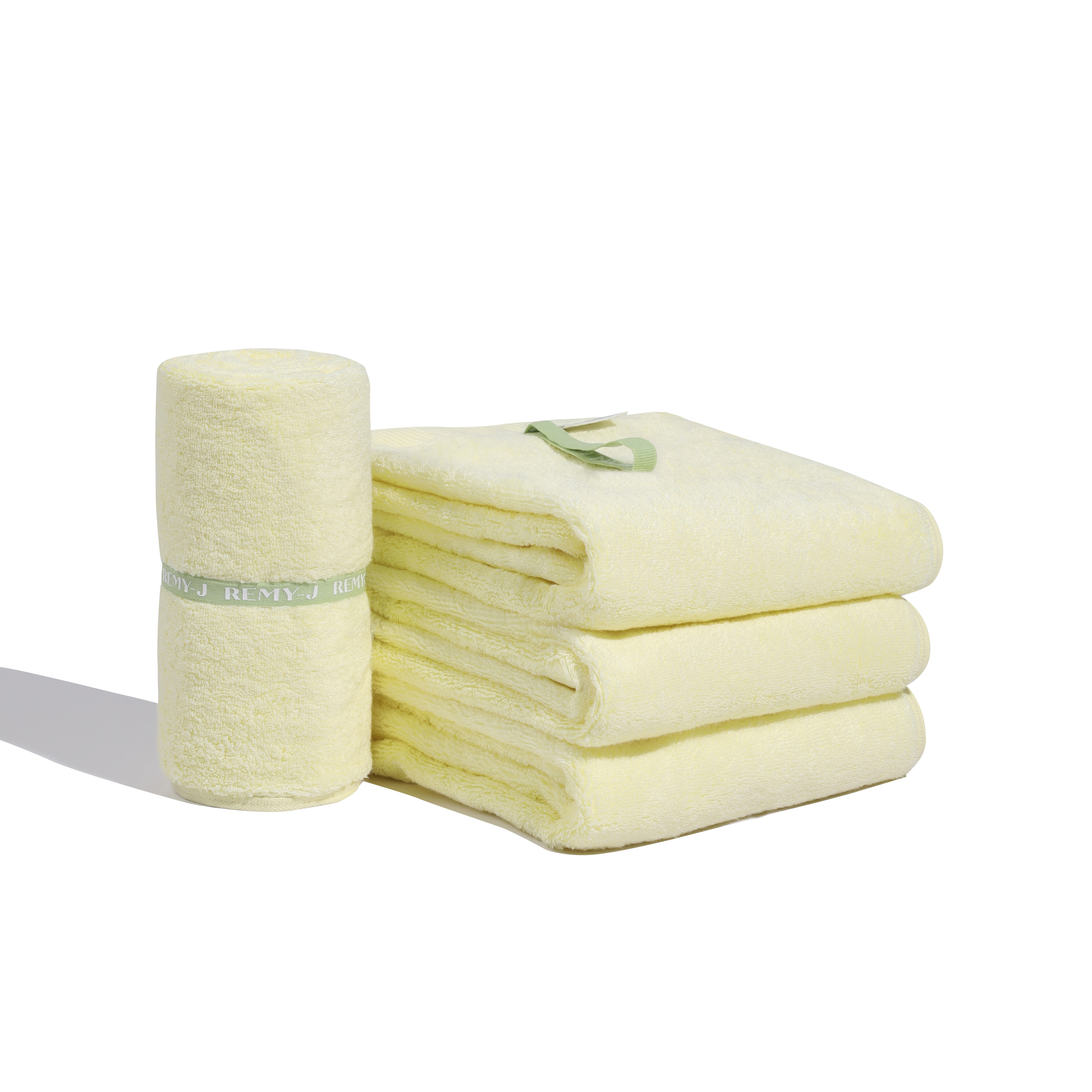 [레미제이] 레몬 밴딩타올 250g 40수 최고급모달텐셀 (4p, 선물포장)
