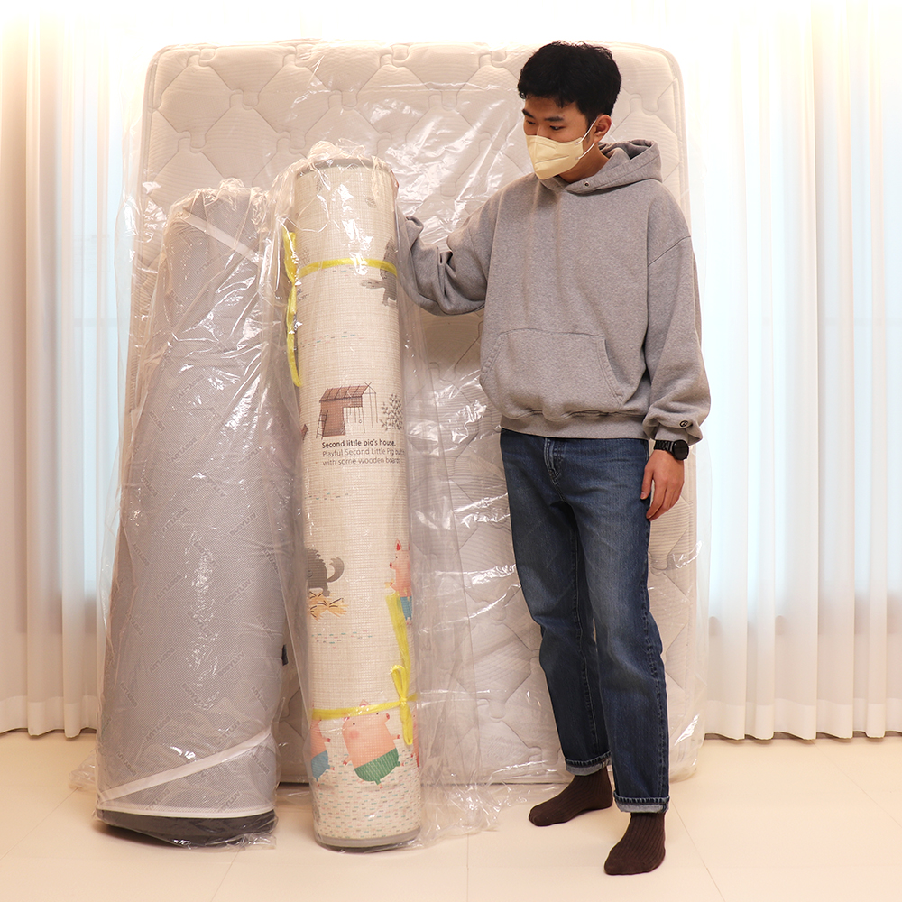 다패킹 대형 침대 매트리스비닐 포장지 싱글 이사비닐 보관커버