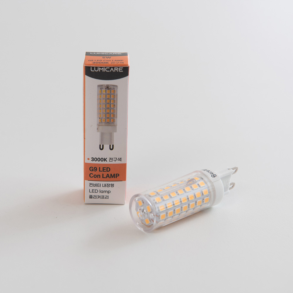 LED전구 루미케어 G9 F램프 5W 주광색 고효율 플리커프리