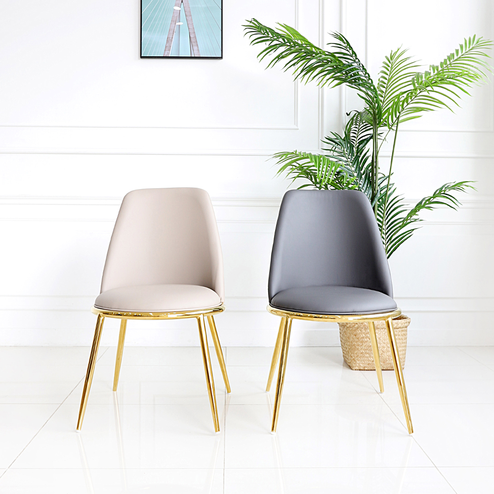 앤디 가죽 골드 식탁 의자 인테리어 다이닝 카페 체어 SL069