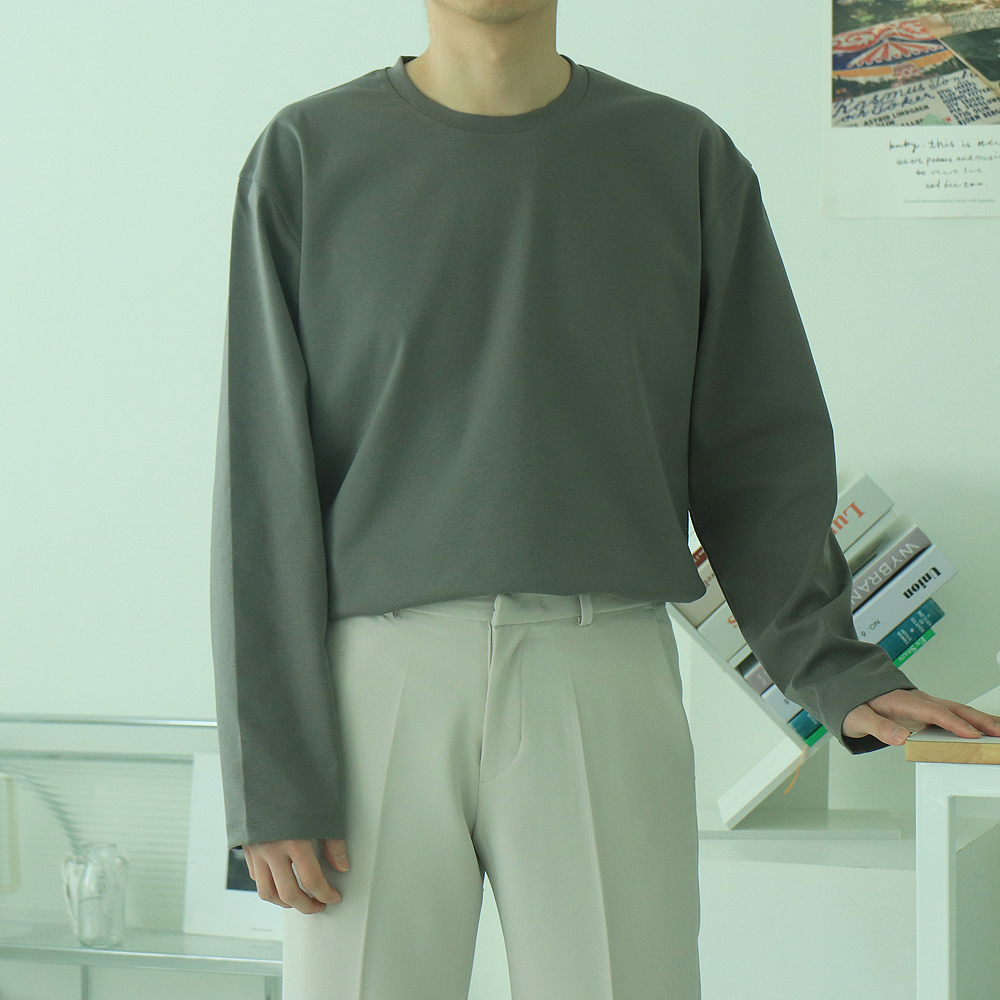 남자긴팔티 분또 이너 레이어드 티셔츠 이미지 3