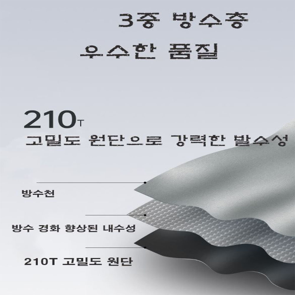 튼튼한 원터치 자동장우산 3중구조원단 원형손잡이 녹방지스틸 - 상세 이미지 5