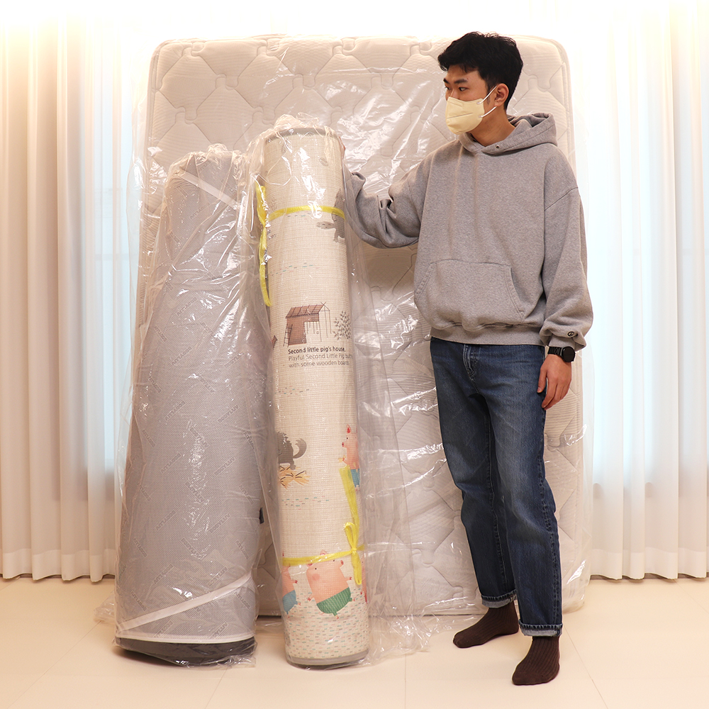 다패킹 대형 침대 매트리스비닐 포장지 싱글 이사비닐 보관커버
