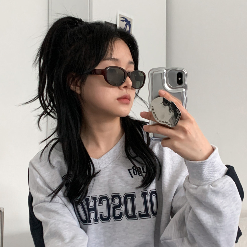 [UV400] 사이드 오벌 라운드 힙 틴트 선글라스 5color 상세 이미지 2