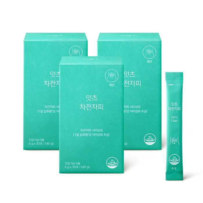 [헬시페스타] NGT 네츄럴굿띵스 잇츠 차전자피 식이섬유 쾌변 영양제 다이어트 유산균 30포, 3개 제품 이미지