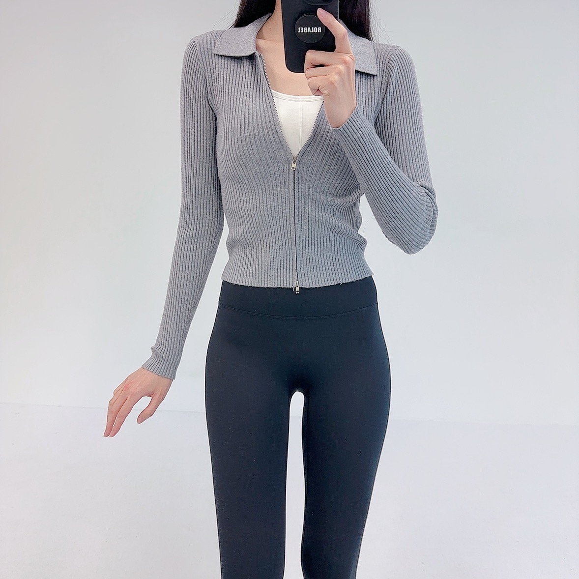 로라벨 안테 필라테스복 여성 요가복 필라테스 요가 집업 가디건 상의 티셔츠 운동복 커버업 - 상세 이미지 5