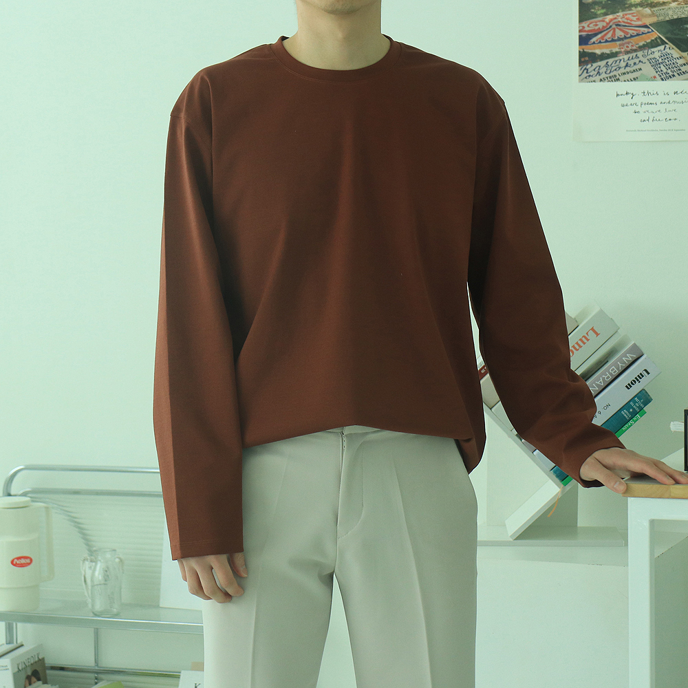 남자긴팔티 분또 이너 레이어드 티셔츠 이미지 2