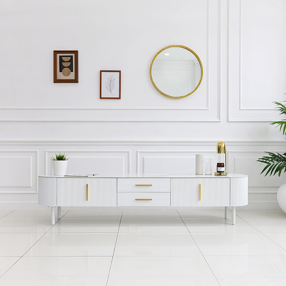 에나벨 포세린 세라믹 서랍 템바보드 거실장 2000 TV 다이 선반 SL153