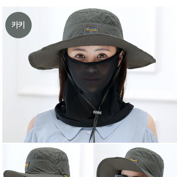 여자 낚시모자 낚시용모자 야외용 낚시썬캡 야외 자외선차단 햇빛가리개 - 상세 이미지 2