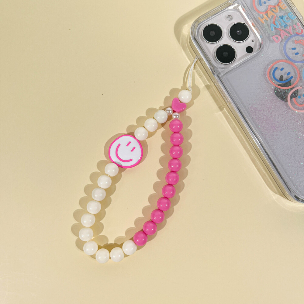 크리미스마일 폰스트랩 핸드폰줄 비즈 아이폰 스트랩