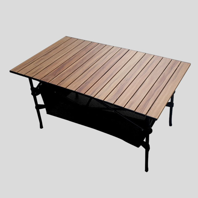 KOOLMAN(쿨맨) 알루미늄 접이식 캠핑 테이블 대형, 오크